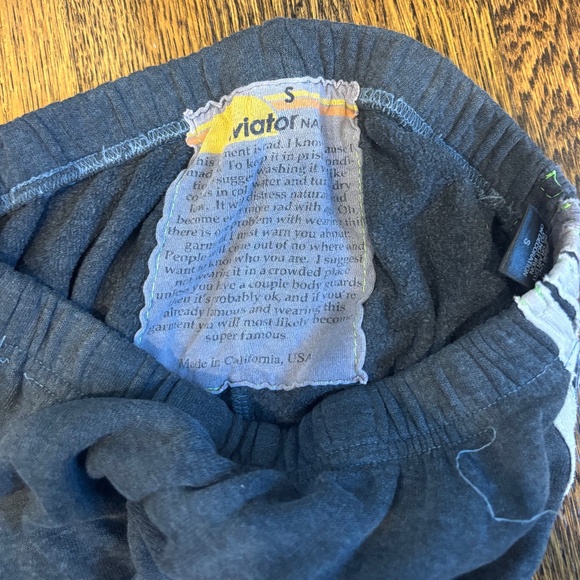 Aviator Nation 5 stripe sweatpants - charcoal Heathered - Picture 3 of 5